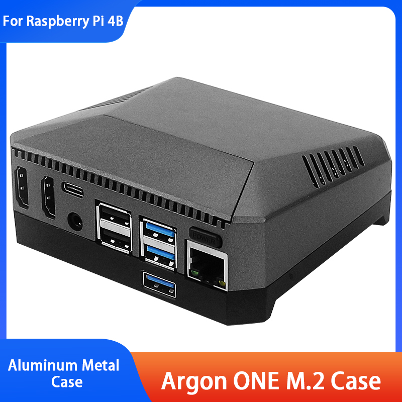 Argon One V3 M.2 Nvme Case - Argon One M.2-Gehäuse, Aluminiumgehäuse mit M.2-Erweiterungssteckplatz,